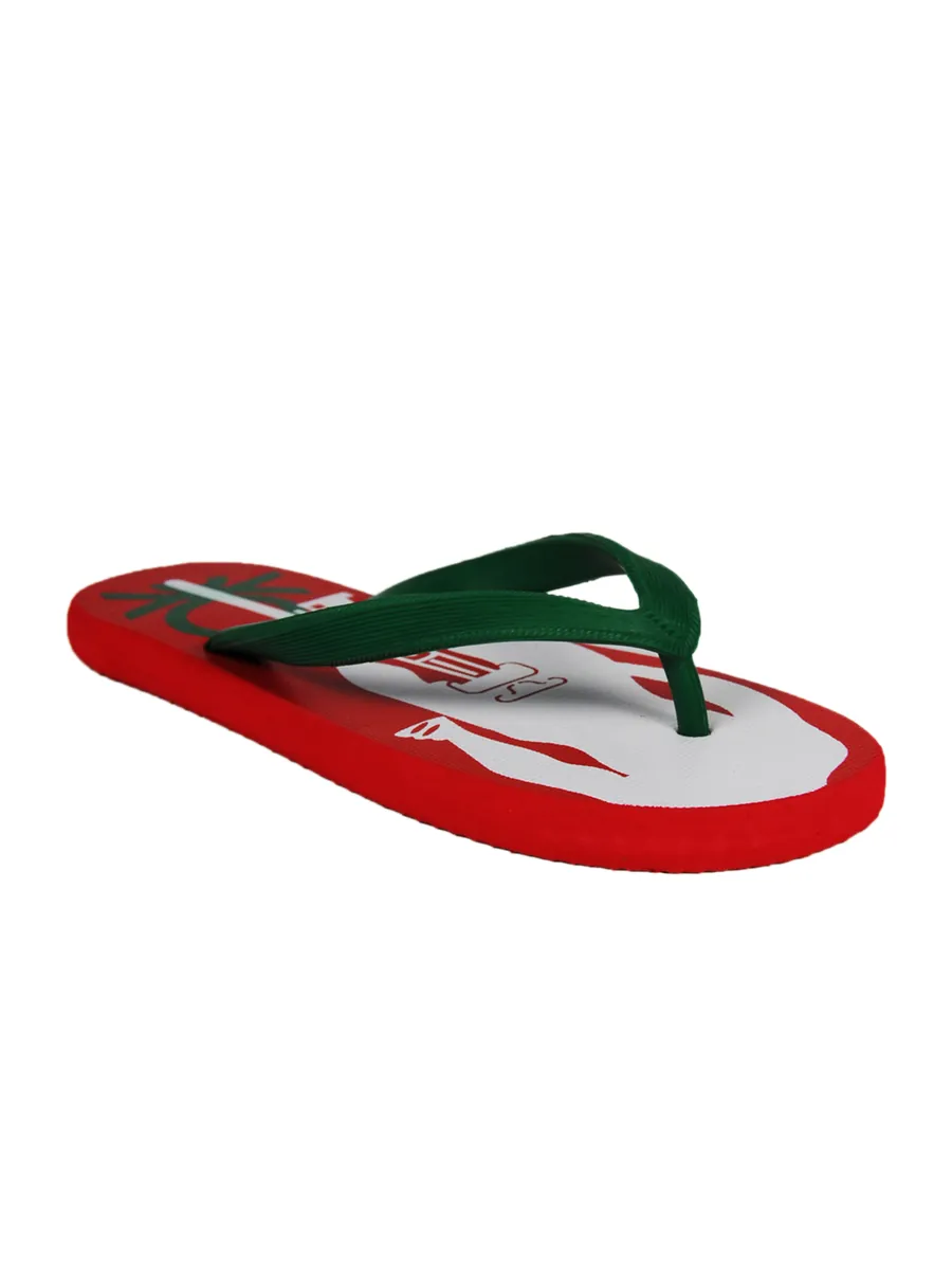 United Colors of Benetton Men Carribean Red Flip Flops, photo 1