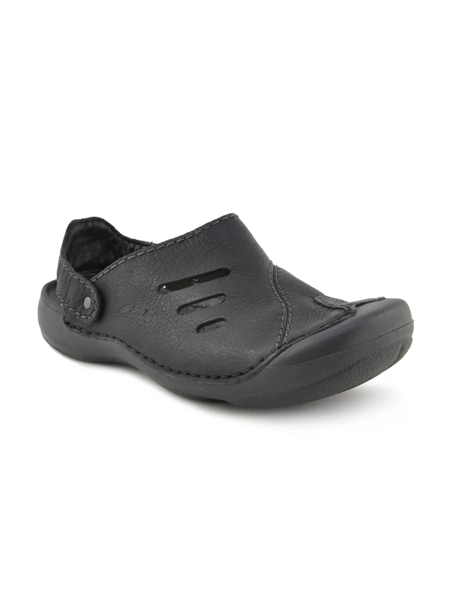 Clarks Men Black Leather Closed Sandals, photo 1