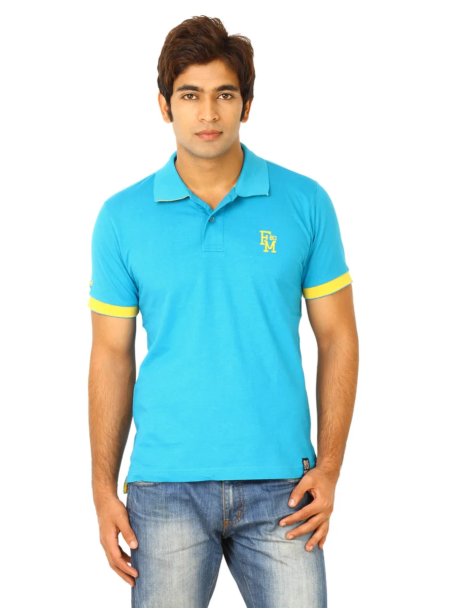 Flying Machine Men Blue Polo Tshirts, photo 1