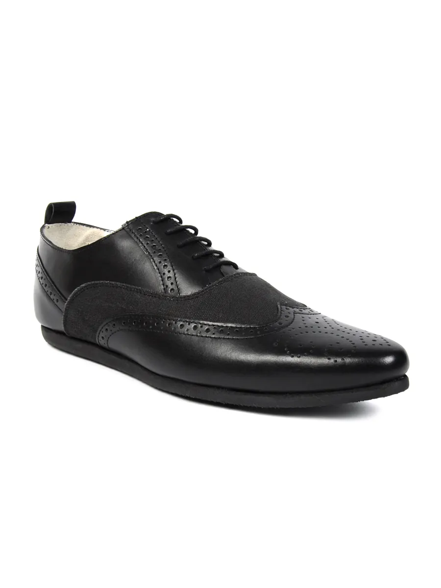 Carlton London Men Black Oxford Wingtip Brogues, photo 1