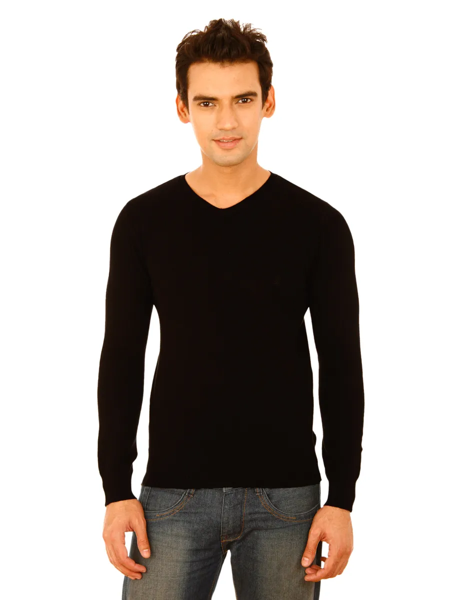 United Colors of Benetton Men Light WinterSweater Black Sweaters, photo 1