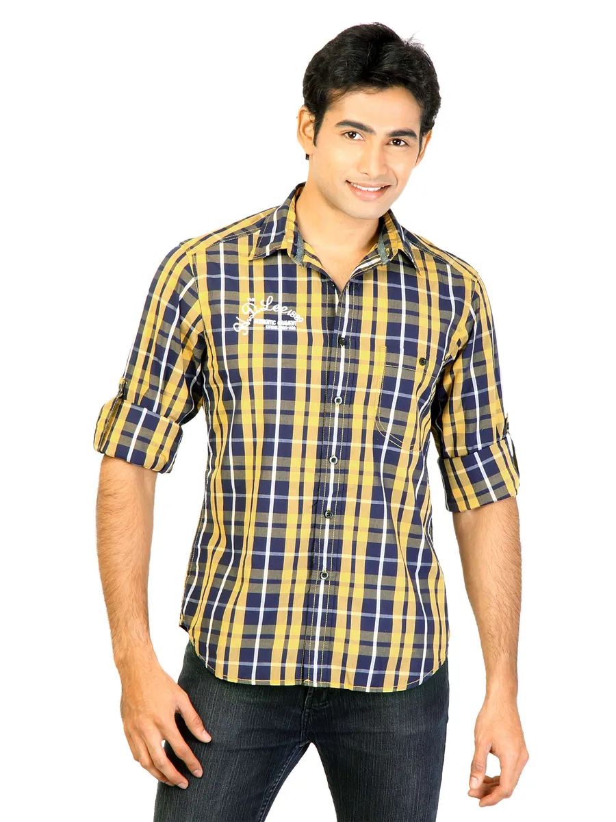 Lee Men Check Yellow Shirts, photo 1