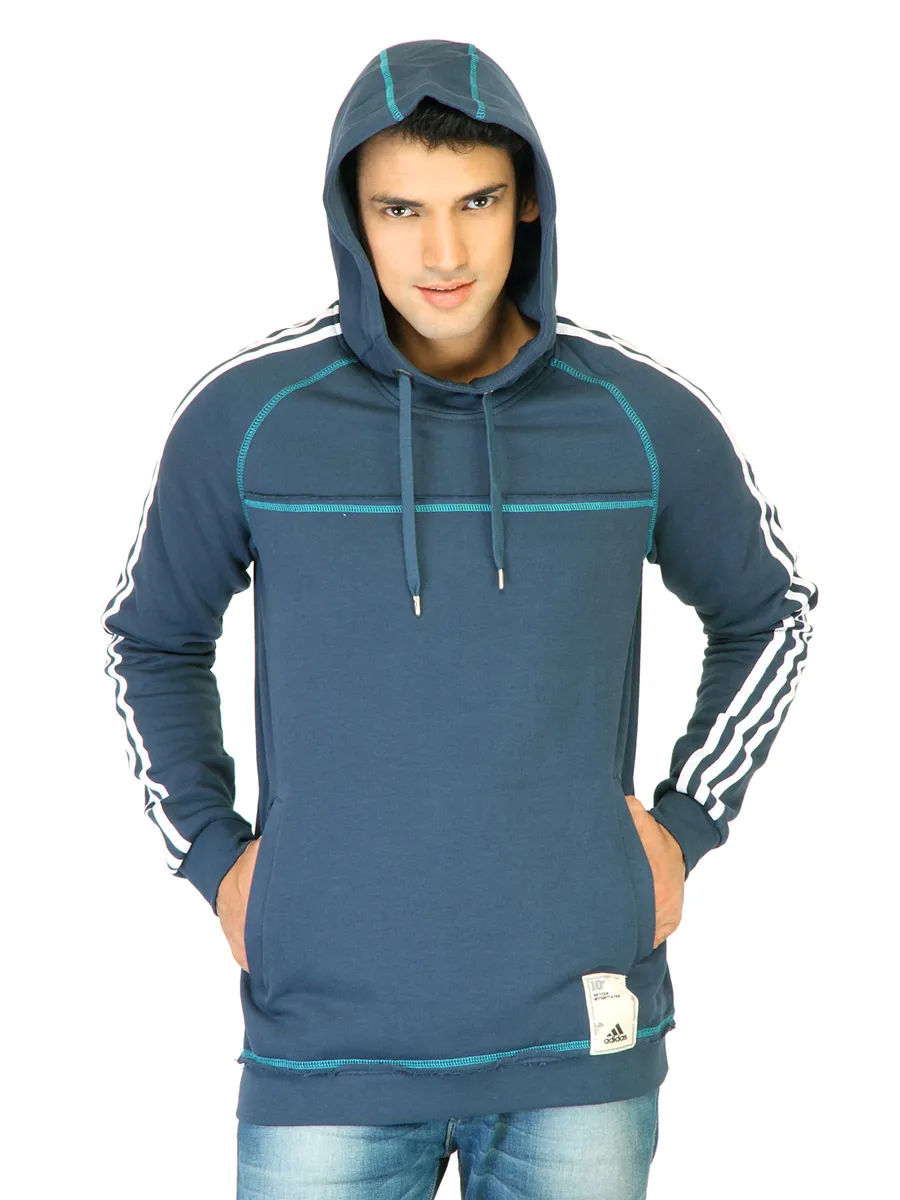 ADIDAS Men Printed Navy Blue Sweatshirts, photo 1