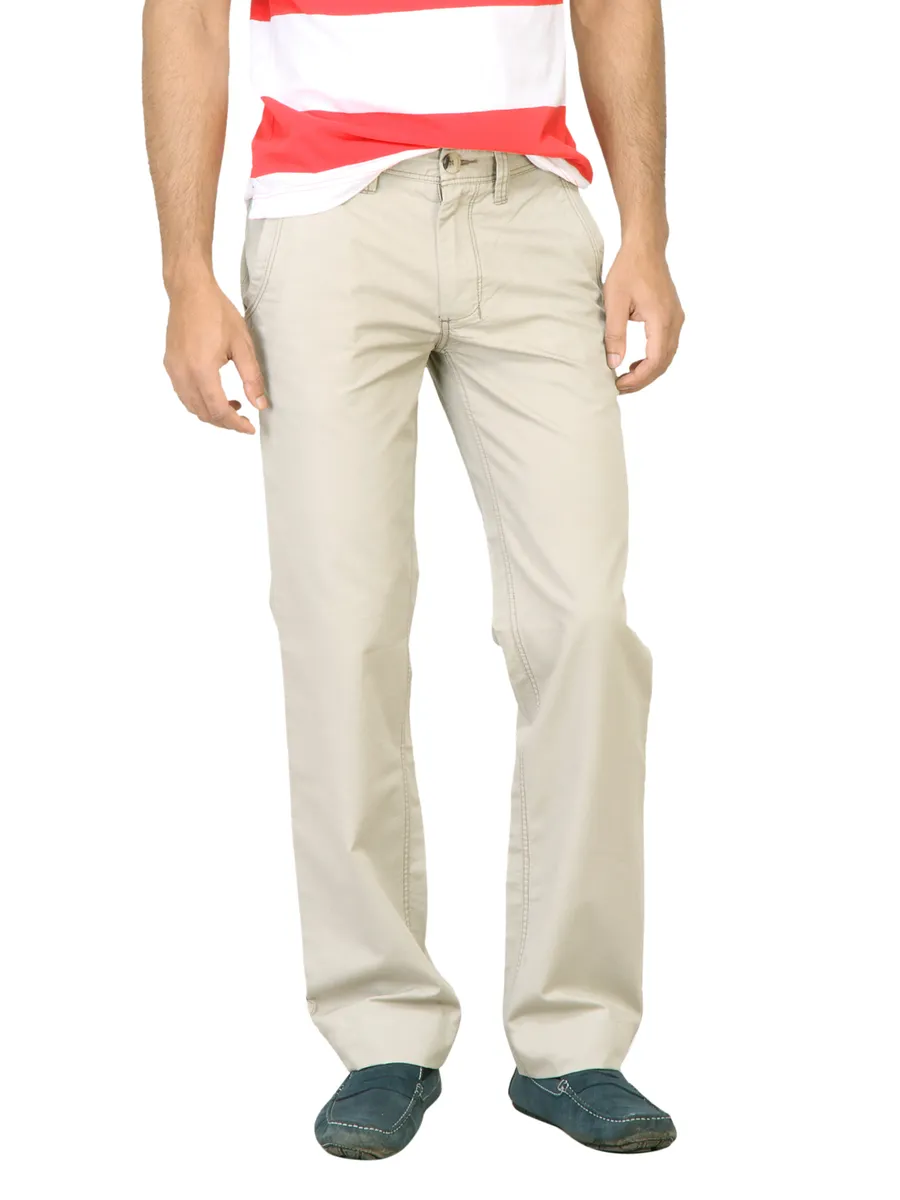 Basics Men Beige Trousers, photo 1