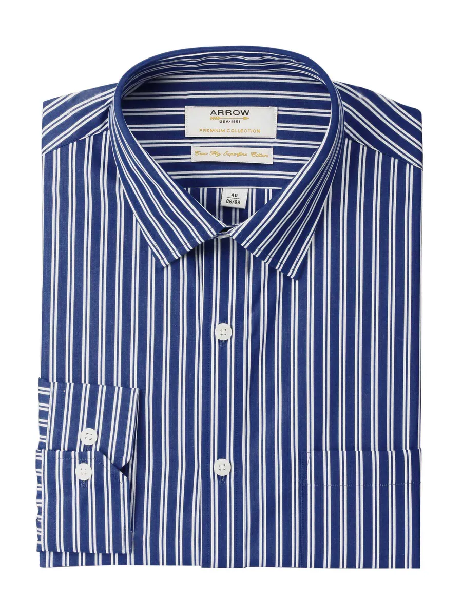 Arrow Men Stripes Blue Shirts, photo 1