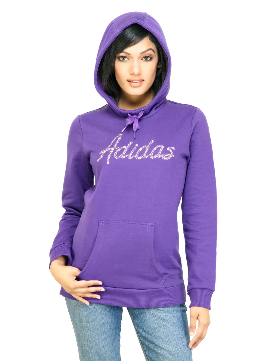 ADIDAS Women Solid Purple Sweatshirts, photo 1