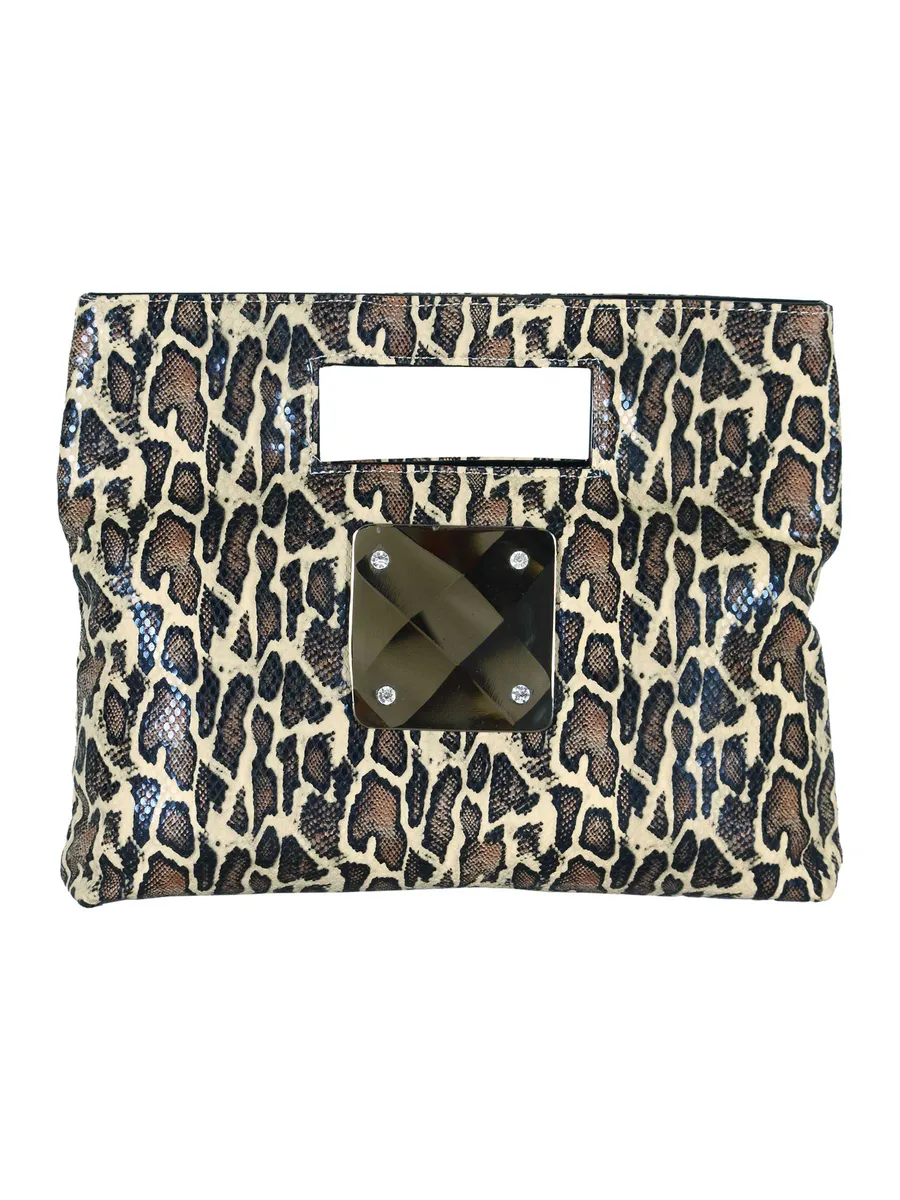 Murcia Women Snake Print Bag Brown Handbags, photo 1